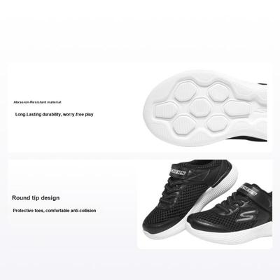 Go Run 400 V2 Comfortable Everyday Versatile Trendy Durable Low-Top Casual Shoes Kids Sneakers White Black 405103L-BLK