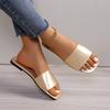 Fashion Summer Women's Flat Solid Color Open Toe Beach Slippers 2024 Outdoor Slingback Simple Sandals for Women Chanclas Mujer