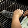 Long Handle Barbecue Cleaning Brush Triangle Grill Cleaning Steel Brush Multi-Function   Camping