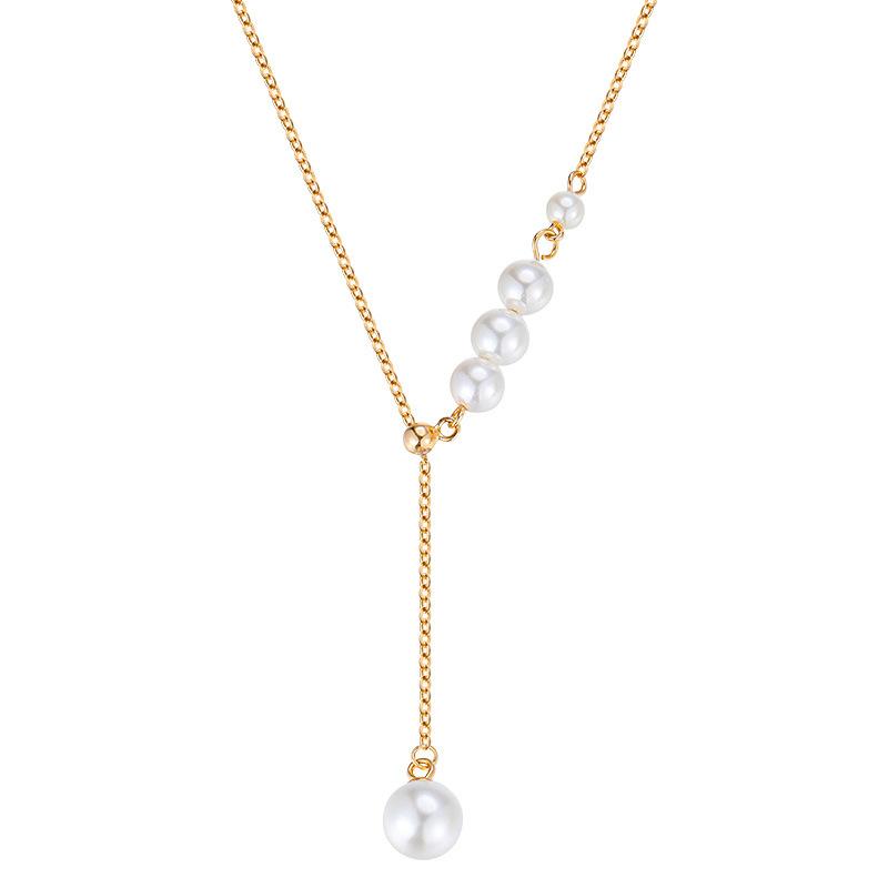 925 Sterling Silver Neck Choker Chain Pearl Pendants Necklaces Women Luxury Jewelry Exquisite Elegant Aesthetic Charms