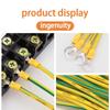 100 PCS BVR Yellow-Green Solar Photovoltaic Grounding Wire Terminals 10/12/14 AWG Copper PV Cabinet Bridge Leakage Earth Cable