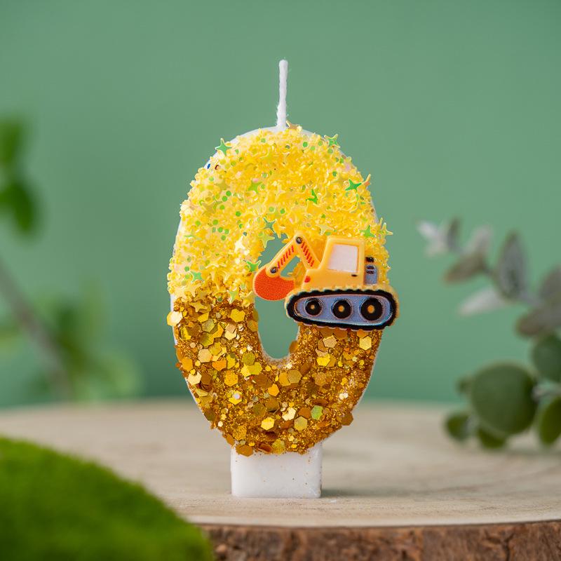 Creative Excavator Birthday Candles - Perfect for Cakes and Parties