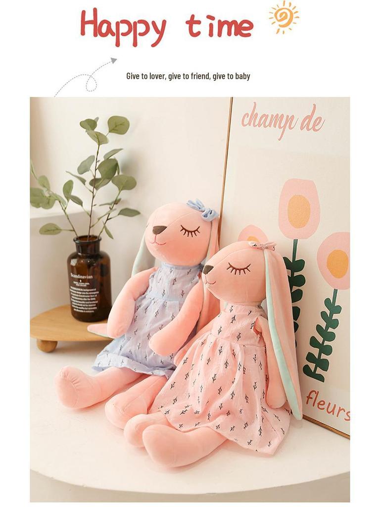 Mengmeng Anan Plush Bunny Couple - Children's Comfort Doll & Easter Family Ornament.