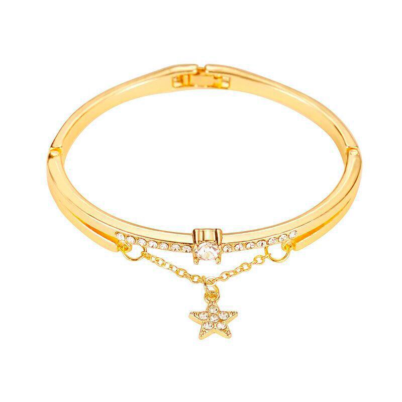 Bracciale versione coreana popolare per il pendolarismo quotidiano bracciale ad apertura a molla semplice bracciale femminile versatile alla moda personalizzato semplice