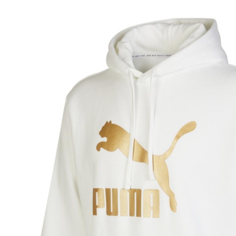 PUMA Sweatshirts Men's White Hooded Moderate Regular 537678-02