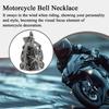 Motorcycle Ride Bell Embossed Star Alloy Pendant Motorcycle Riding Bell Keyring Pendant For Urban-Commuting Weekend Touring