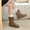 Women's Soft Elastic Thick Sole Heightening Winter Fur One Warm Cold Padded Snow Boots Non-slip Wear Casual Sports Plush Cotton Boots