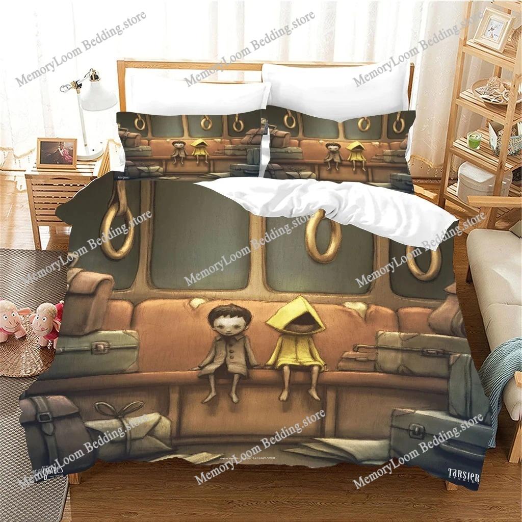 3D Printing Trendy Soft Little Nightmare Game Bedding Set Duvet Cover Pillowcase Comforter King/Queen Size Boys Adult Bed Set