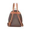 Michael Kors Sheila Mochila de Lona Revestida com Fechamento em Zíper Monograma Clássico Mochila Feminina Marrom Dourado 35F3G6HB6B-BROWN
