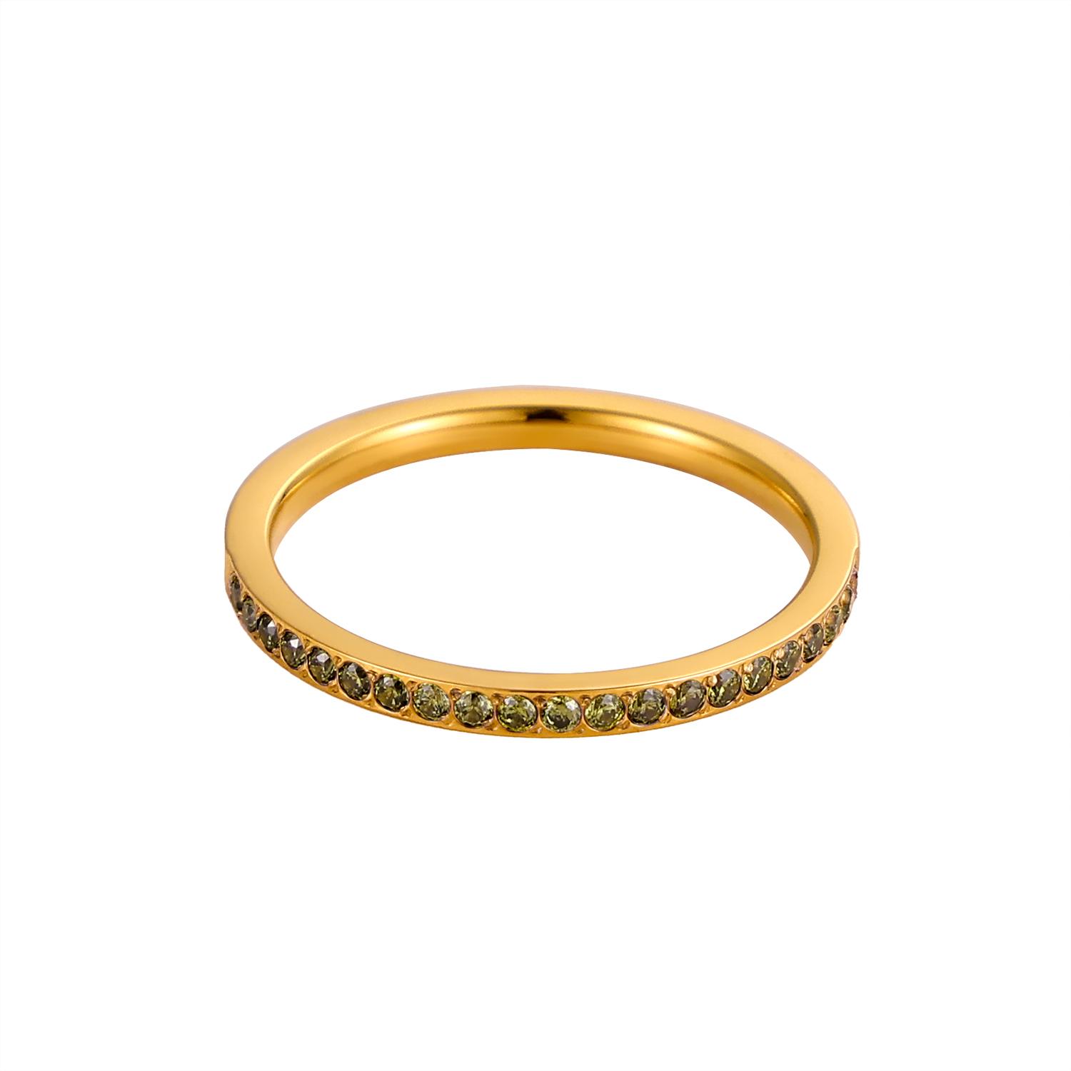 

CARLIDANA Mini Zircon 12 Birthstone Rings for Women Stainless Steel Gold Color Finger Ring Engagement Wedding Jewelry Gift 6