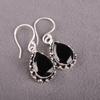 Dainty Black Onyx Gemstone 925 Sterling Silver Jewelry Partywear Earrings 1.41" EE-97-18