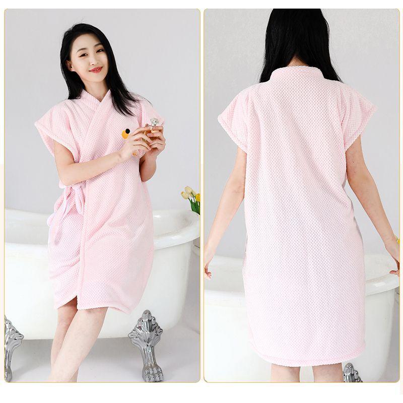 Womens Bath Towels Wearable Fast Drying Bathing Beach Spa Bathrobes Wash Clothing, Shower Bath