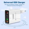 45W PD USB Fast Charging Type C 4 Ports Quick Charger 3.0 For IPhone 14 13 Pro Xiaomi Samsung Oneplus Cell Phone Wall Adapter