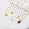 Light Luxury Design Square Necklace Women'S Collarbone Chain Fashionable Versatile Autumn And Winter Sweater Chain
