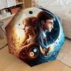 1 buc. Umbrelă Harry Potter și Hermione Granger - 8 spițe ranforsate, Deschidere automată, Ușoară și durabilă, Accesoriu de modă drăguț pentru exterior, D2620