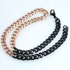 New 316L stainless steel black and rose dual Hip hop necklace Jewelry