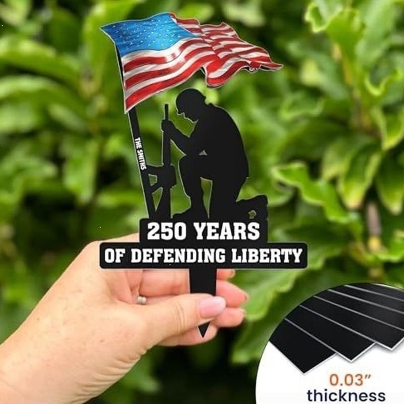 Commemorative Lawn Plaque Showcasing 250 Year Theme For Exterior And Landscape Enhancement