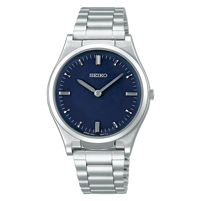 [Seiko Watch] Talking Watch for Visually Impaired SQBR021, Japanese Made, Men s Quartz, Navy Dial, Stainless Steel