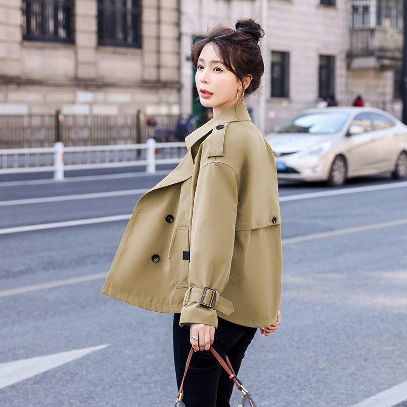 Abrigo de temperamento suelto para mujer - Primavera/Otoño 2025 Estilo coreano Chaqueta trench casual de manga larga