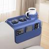 Silicone Sofa Armrest Tray Anti-Slip Organizer Creative Couch Cup Holder with Side Pockets for Drinks Phone Tablet