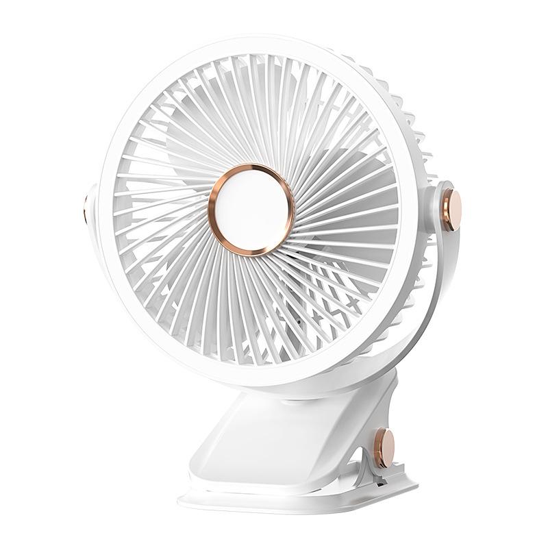 USB Rechargeable Table Fan Clip-on Type Portable Mini Desk Fan 360 Degree Rotation Adjustable Clip-on Fan For Student Dormitory