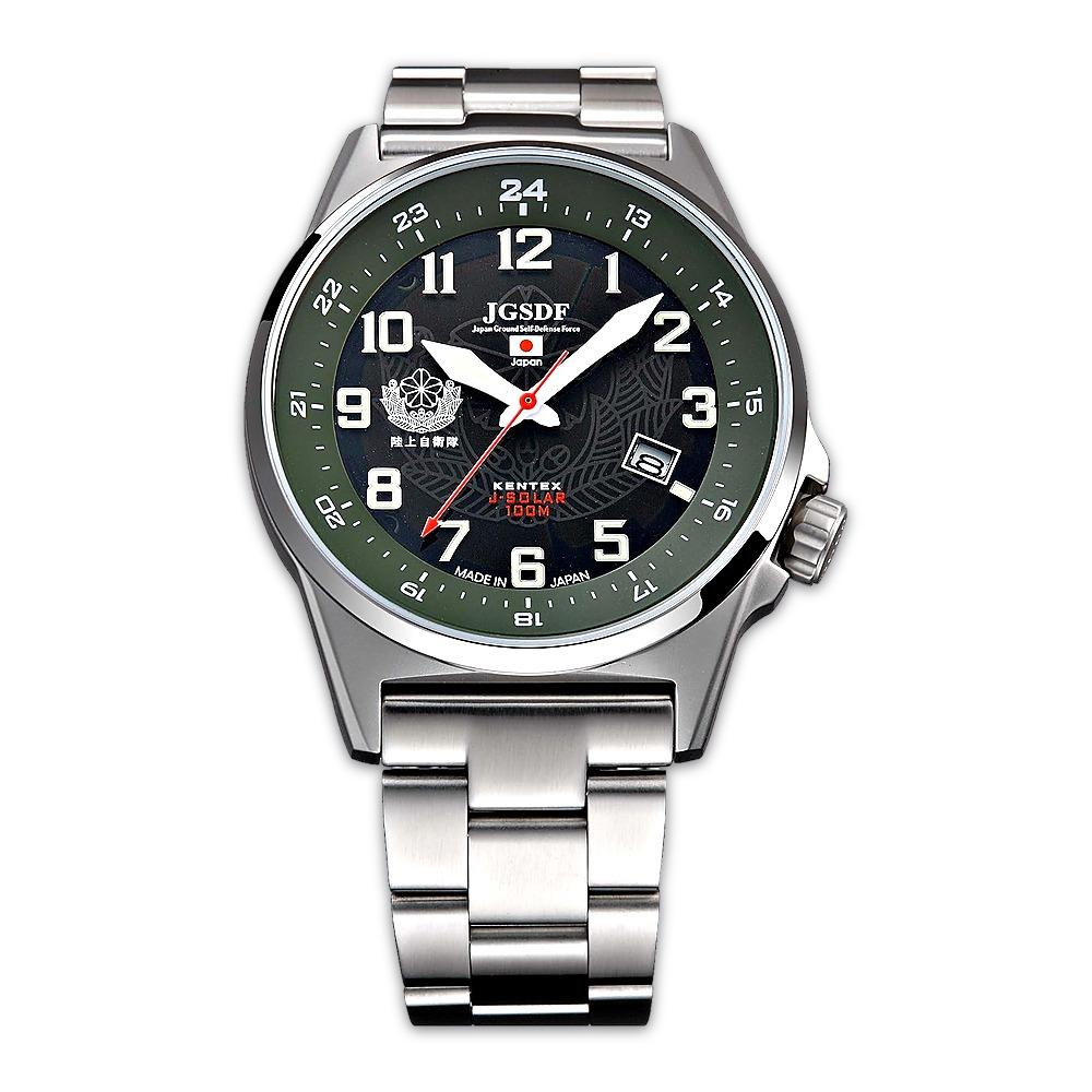 KENTEX Men's Solar Watch JSDF STANDARD S715M-04 JGSDF Military Model Green Dial