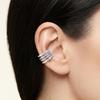 Fashion Layered C Shape Ear Clip Earrings Woman Cartilage Fake Piercings Ear Cuff Zircon Geometric Jewelry Gold Silver Color