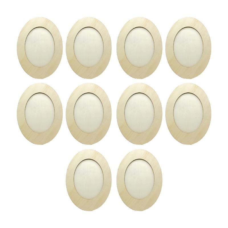 10Pcs Craft Ready Unfinished Wood Photo Frame Picture Frame for Display
