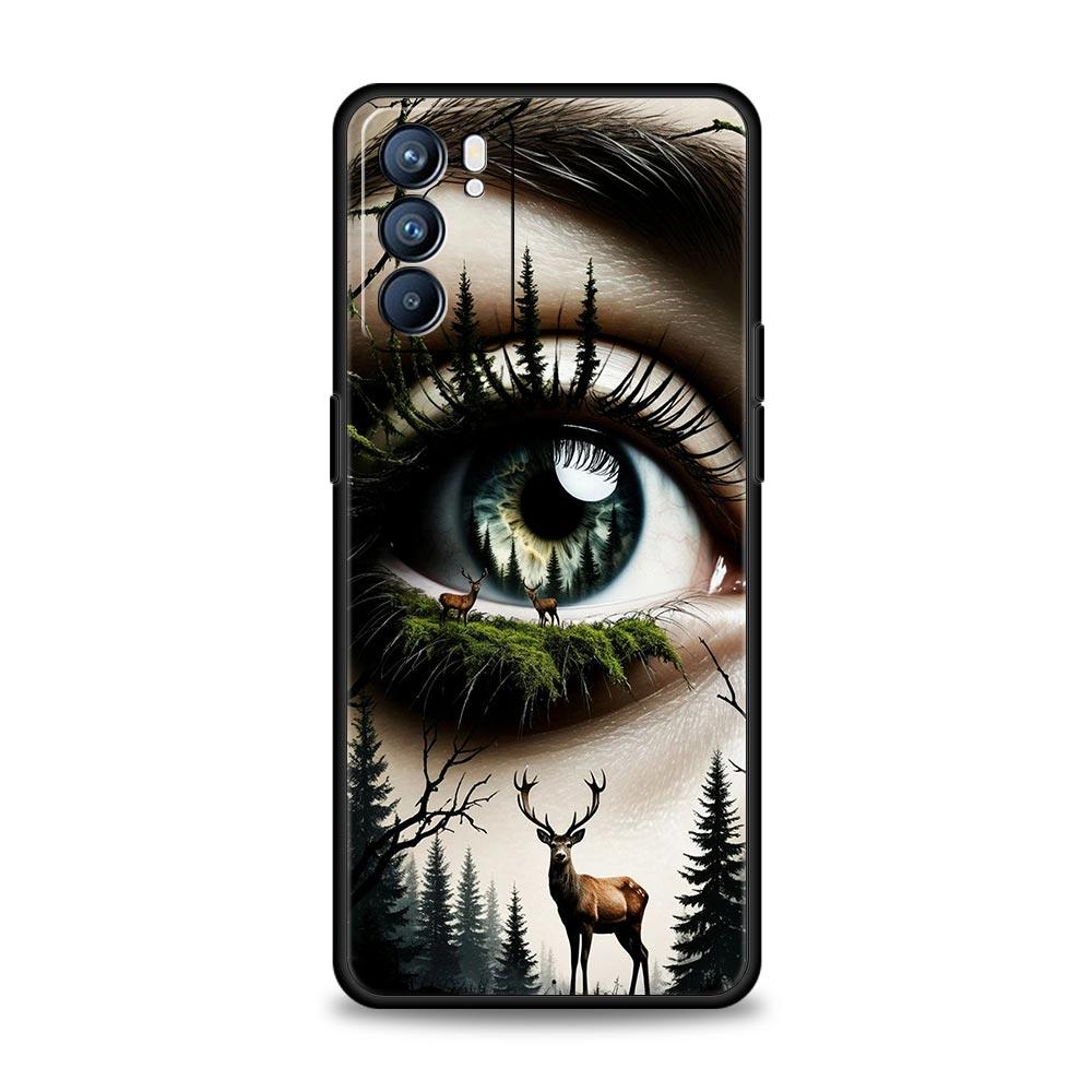 Fashion Eyelashes Eyes Phone Case For Oppo A17 A31 A54 A57 A78 A79 A98 Find X5 X6 Reno 6 7 8 10 11 12 13 F Pro 5G Soft TPU Cover