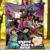 1ks deka s motivem GTA - Digitální potisk, Polyester, Útulná pro všechna roční období, Ideální pro venkovní použití a cestování