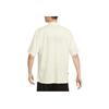Nike Solid Color Baseball Collar Single-Breasted Loose Short Sleeve Basketball Shirt Men tops Off-White FN3040-133