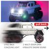 Carro de brinquedo off-road preto Benz G63 AMG 6x6 V12 em escala 1/22, carro de brinquedo retrátil em liga de zinco com som e luz para crianças, meninos e meninas, presente