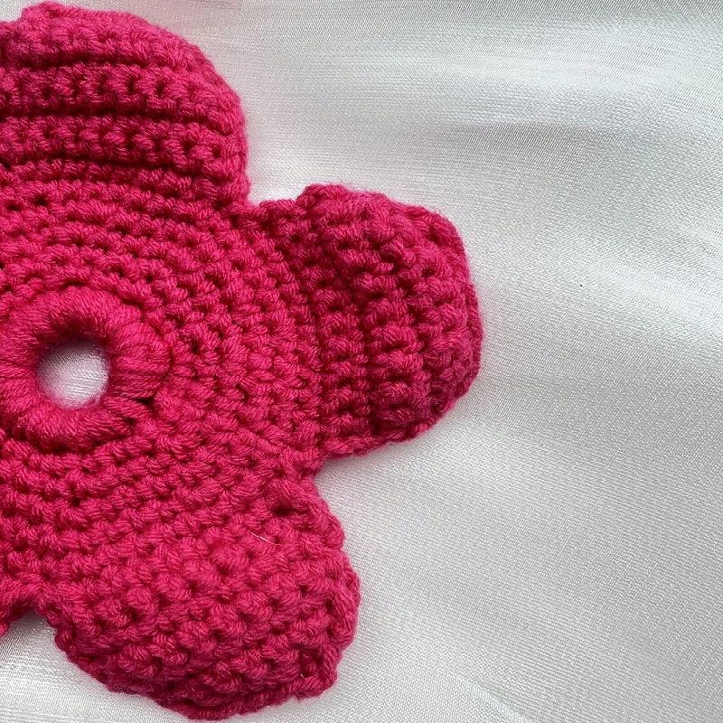 Handmade Weave Fashion Retro Pleated Crochet Scrunchies Headdress New Female Colored Oversized Hair Ties Hair Accessories