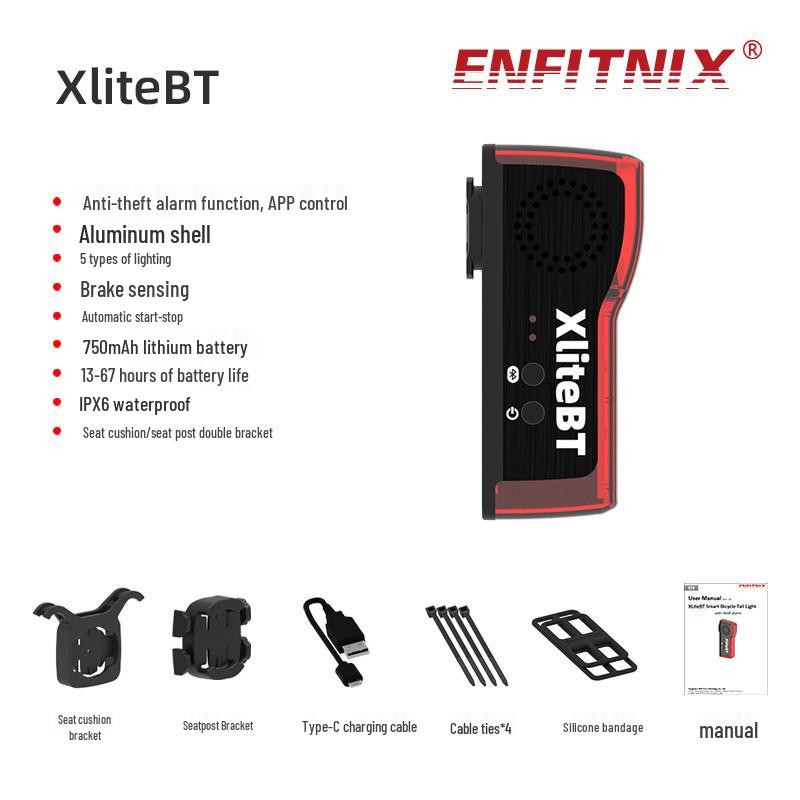Yinghao XliteBT Anti-theft Bicycle Taillight with Brake Light and Night Warning
