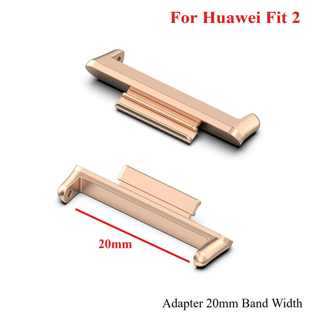 1Pair Adapter For Huawei Watch Fit 3 Strap 20mm Smartwatch 316L Stainless Steel Connector Accessories for Huawei fit2/1 band