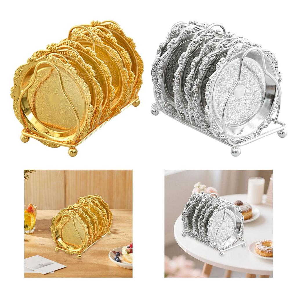 6 Cake Stands, Serving Trays, Pastry Dessert Presentation Plates, Decorations for Shower,