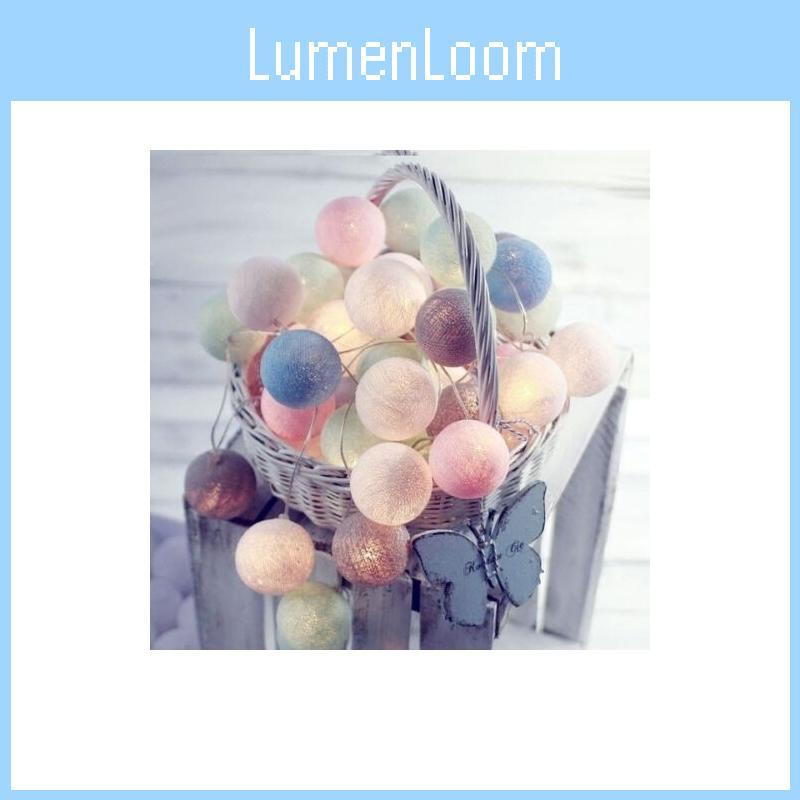 Elegant 20 Led Colorful Cotton Ball Fairy Lights For Holiday Decor And Gatherings
