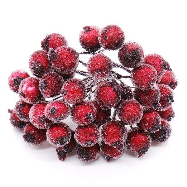 

20/200pcs Artificial Frosted Berry Mini Double Head Christmas Holly Red Gold Silver Berries Flowers Wreath Xmas Party Decoration 20pcs(1 bunch) вино красного