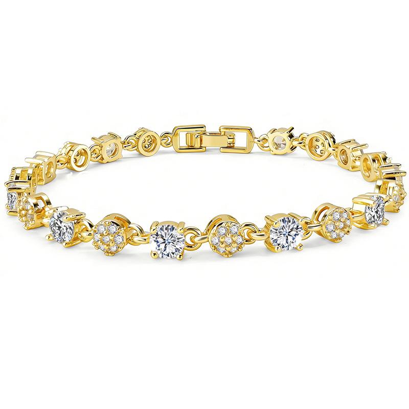 European and American tennis bracelet zircon bracelet women's fashion design light luxury explosive chain