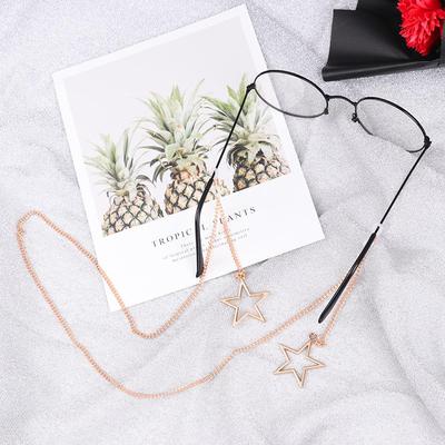 Fashion Women Men Glasses Chain Vintage Metal Eyeglass Lanyard Hollow Star Glasses Necklace Reading Glasses Accessories
