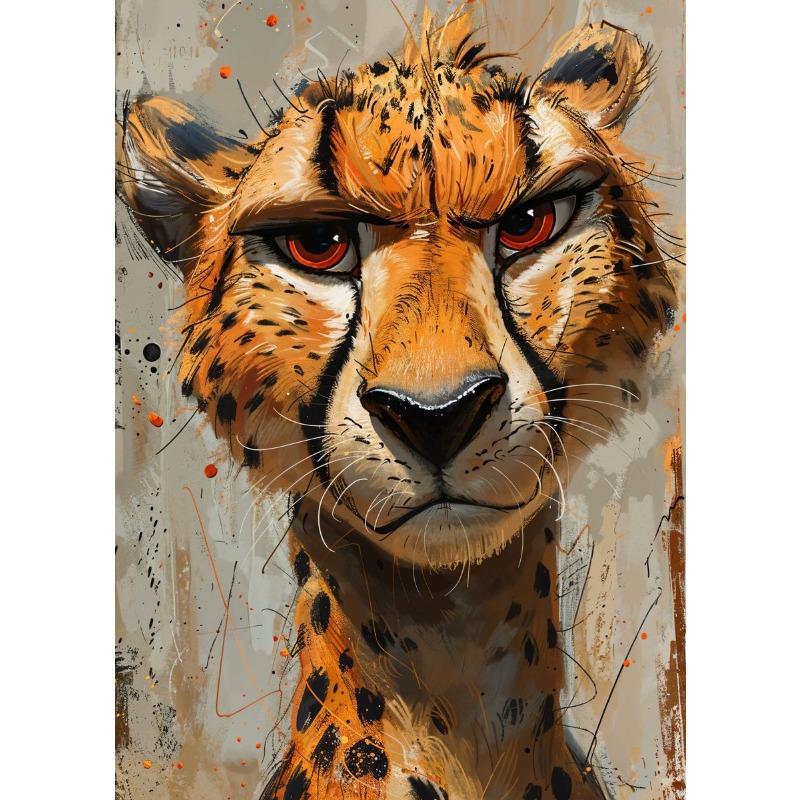 Funny Animals Vintage Painting Poster Canvas Prints Animals Cartoon Aesthetic Wall Decor Kids Room Wall Art Funny Cat Dog Decor