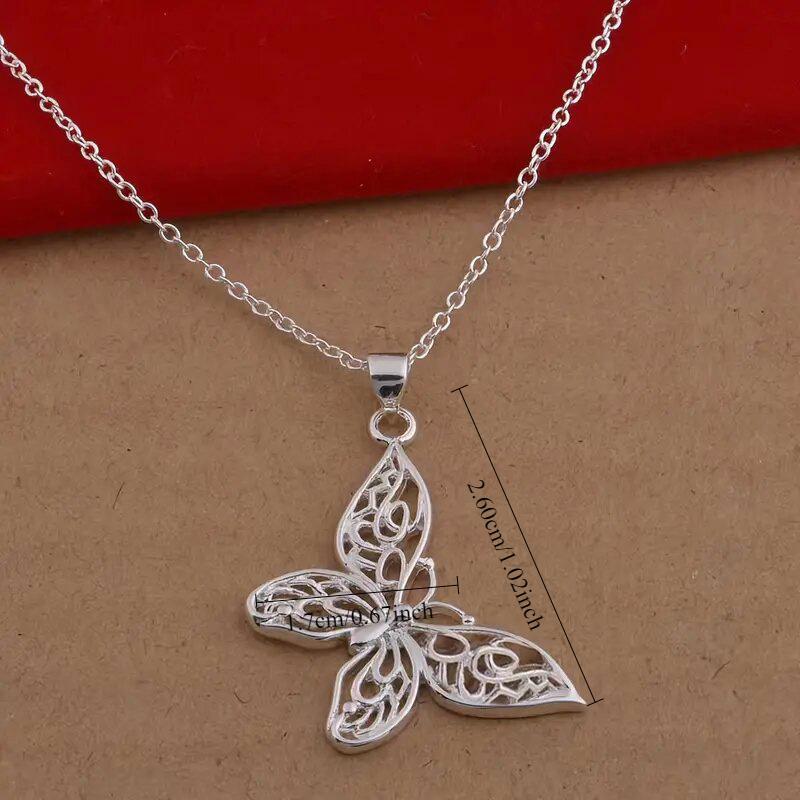 1pc Butterfly Pendant, Design, Hollowed-out Necklace, A Versatile and Elegant Necklace