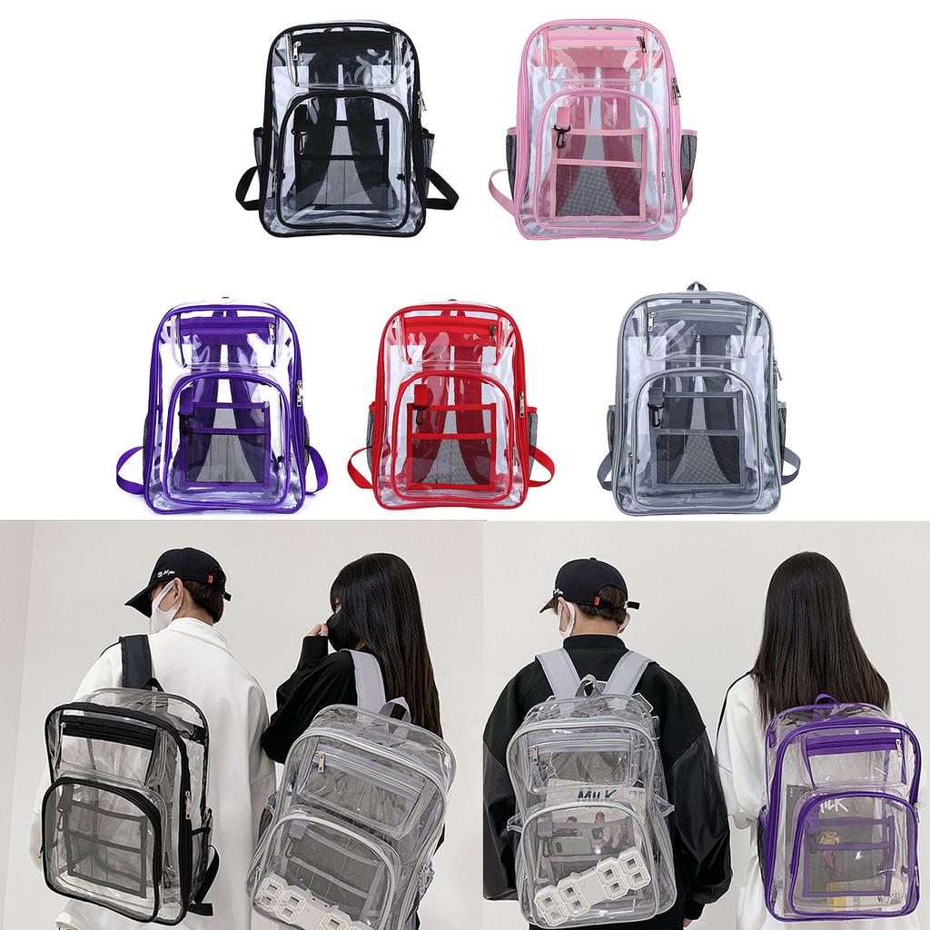 Stylish Clear School Backpack Laptop Backpack School Bag for Student Teenagers Large Capacity Travel Casual Book Bags