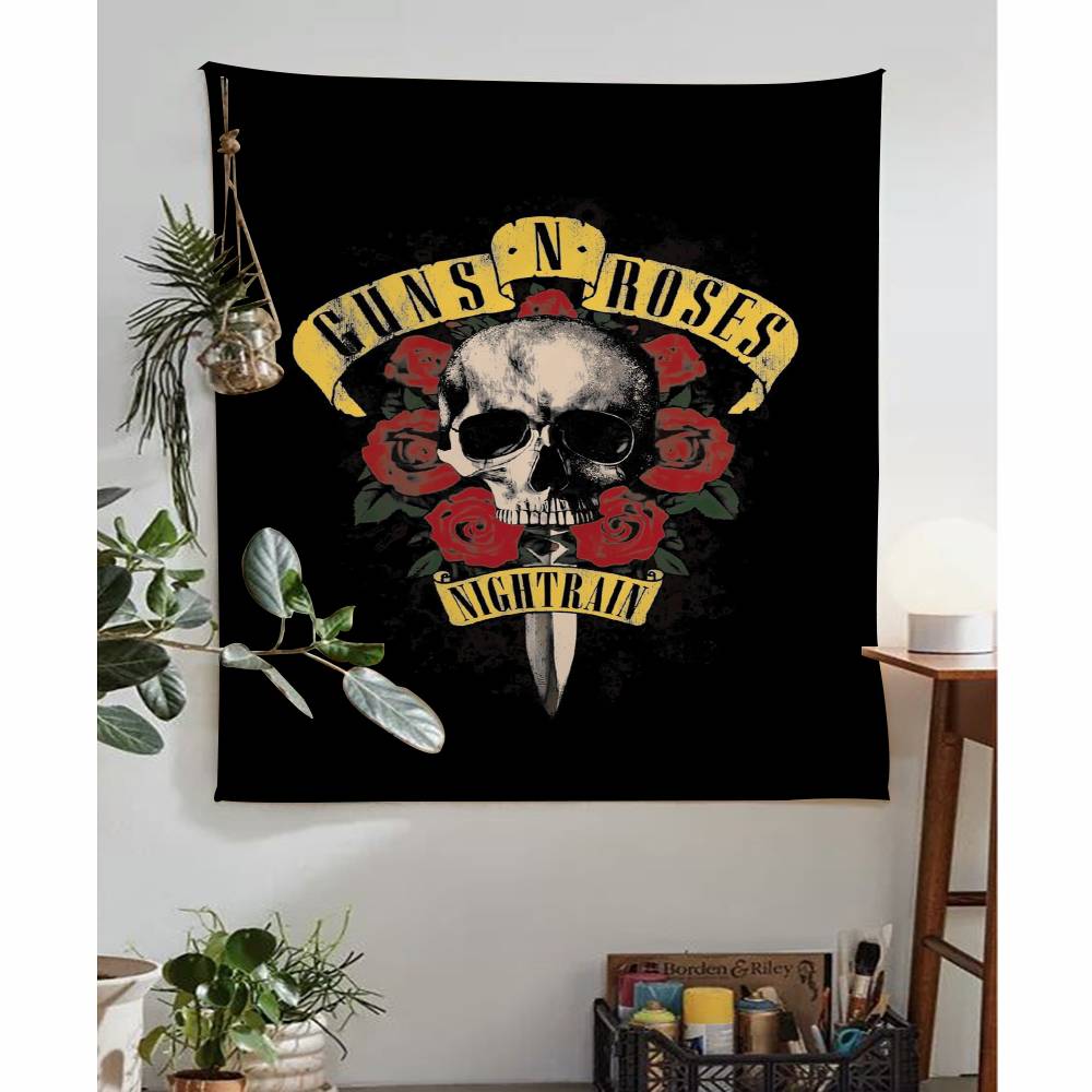 Cool Band GGuns N Roses Hanging Bohemian Tapestry Bohemian Wall Tapestries Mandala Kawaii Room Decor