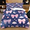 Bow Star Cartoon Pet Digital Print Duvet Cover Set Comforter Cover Bedding Set No Filler Soft Apartment Bedroom Decor