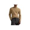 Polo Solid Color Pony Logo Embroidered High Neck Cable Knit Sweater Men Sweater MNPOSWE16821743-200