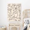 Single Line Face Art Print Minimalistický plakát Ženská tvář Jednočárová kresba Neutrální Nástěnná malba Obraz na plátně Domácí pokoj Nástěnná dekorace