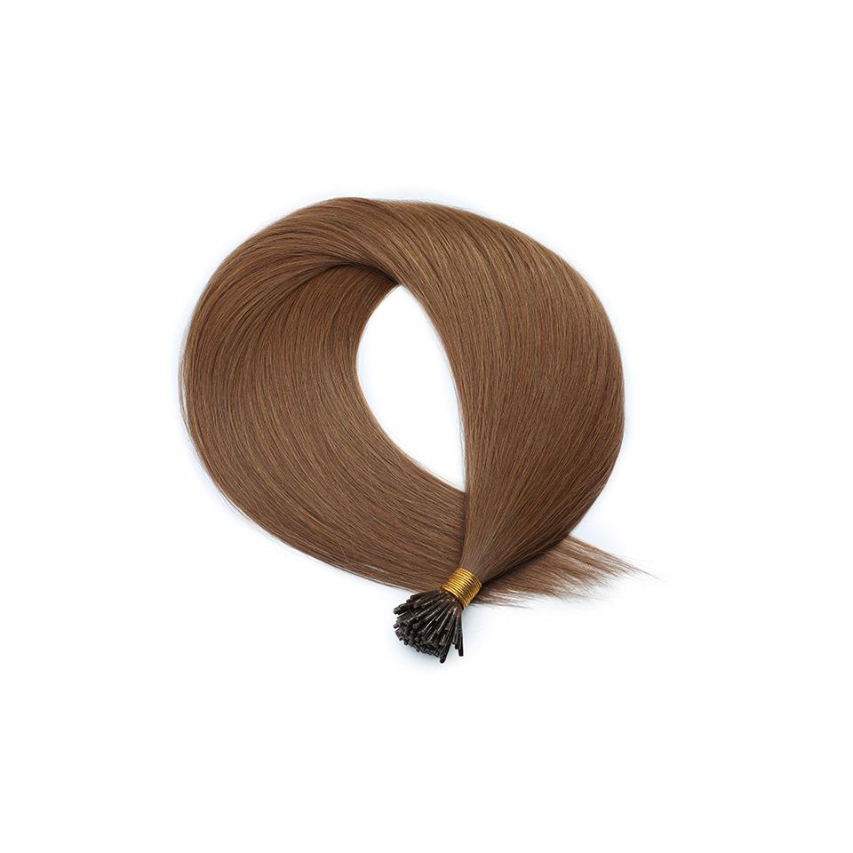 26 Zoll Gerade I-Tip Synthetische Haarverlängerungen Naturschwarz 100 Strähnen Pro Packung 100g