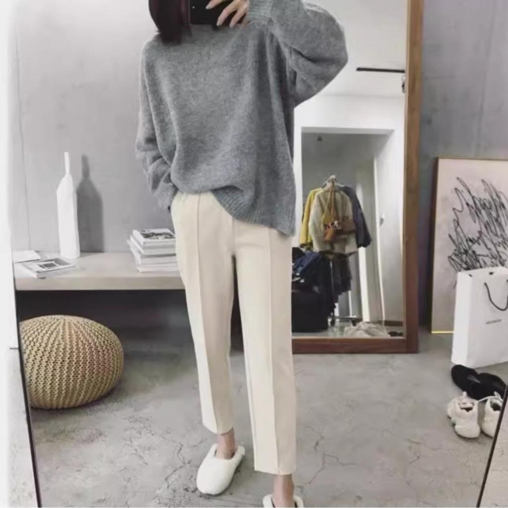 Thicken Women Pencil Pants Autumn Winter Trousers OL Style Female Work Suit Pant Loose Female Trousers Capris