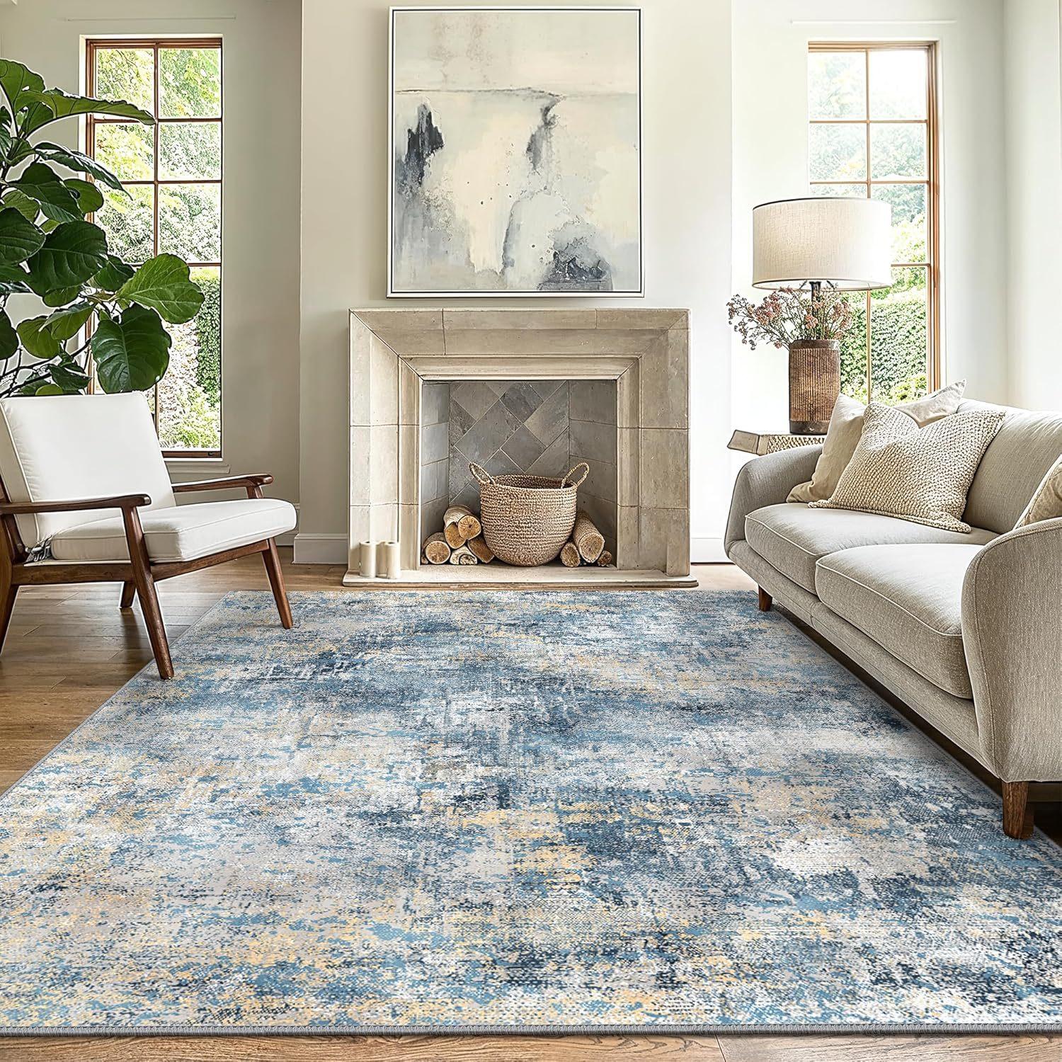 

Скандинавский Абстрактный Ковер для Гостиной Грязеотталкивающий Коврик для Балкона Ковер для Спальни Большой Площади Толстый Ковер 80 * 120cm